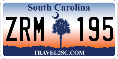 SC license plate ZRM195