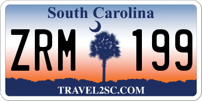 SC license plate ZRM199