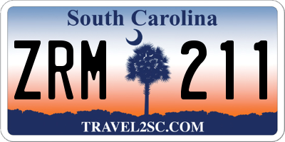 SC license plate ZRM211