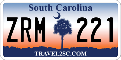 SC license plate ZRM221