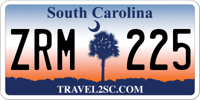 SC license plate ZRM225