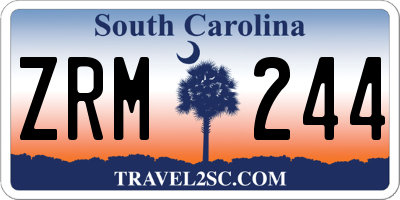 SC license plate ZRM244