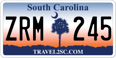 SC license plate ZRM245