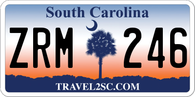 SC license plate ZRM246