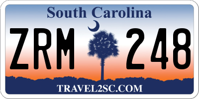 SC license plate ZRM248