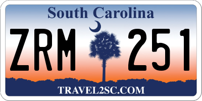 SC license plate ZRM251