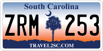SC license plate ZRM253