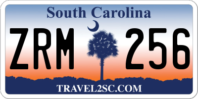SC license plate ZRM256