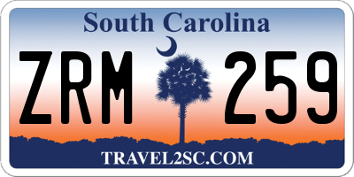 SC license plate ZRM259