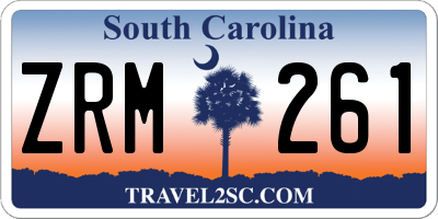 SC license plate ZRM261