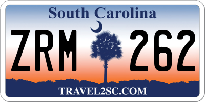 SC license plate ZRM262
