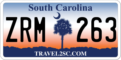 SC license plate ZRM263