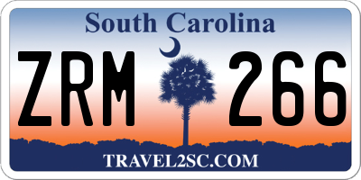 SC license plate ZRM266