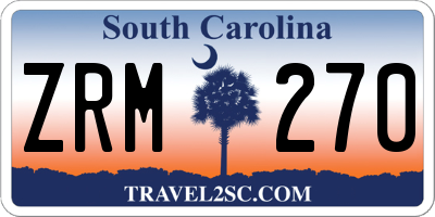 SC license plate ZRM270