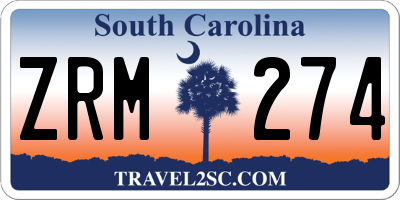 SC license plate ZRM274