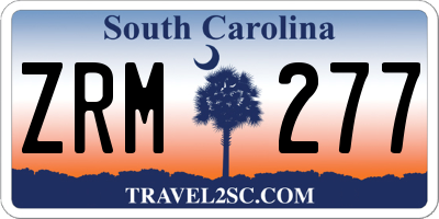 SC license plate ZRM277