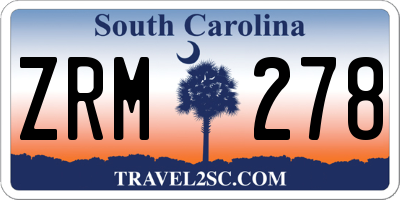 SC license plate ZRM278