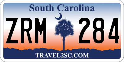 SC license plate ZRM284