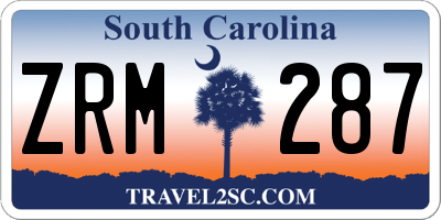 SC license plate ZRM287