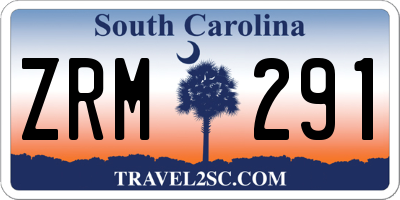 SC license plate ZRM291