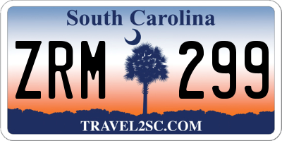 SC license plate ZRM299