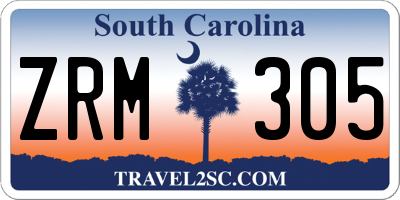 SC license plate ZRM305