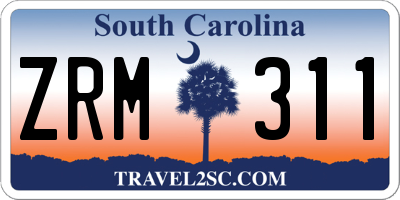 SC license plate ZRM311