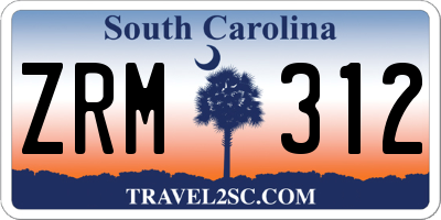 SC license plate ZRM312