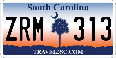 SC license plate ZRM313