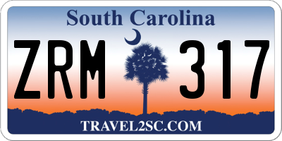 SC license plate ZRM317