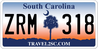 SC license plate ZRM318