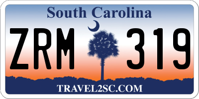 SC license plate ZRM319