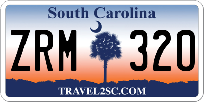 SC license plate ZRM320