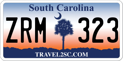 SC license plate ZRM323