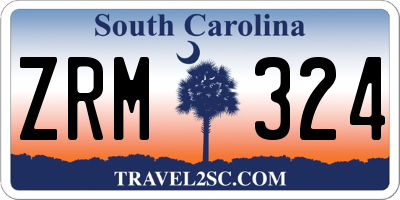 SC license plate ZRM324