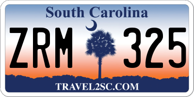 SC license plate ZRM325