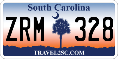 SC license plate ZRM328