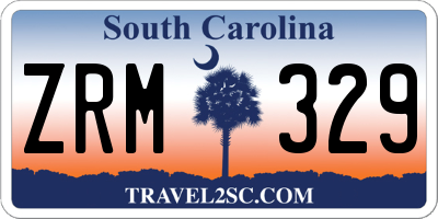 SC license plate ZRM329
