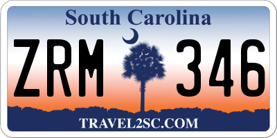 SC license plate ZRM346