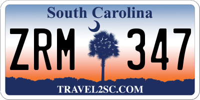 SC license plate ZRM347