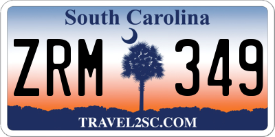 SC license plate ZRM349