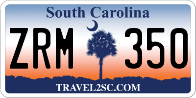 SC license plate ZRM350