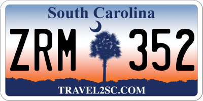 SC license plate ZRM352