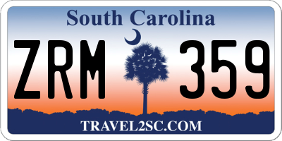 SC license plate ZRM359