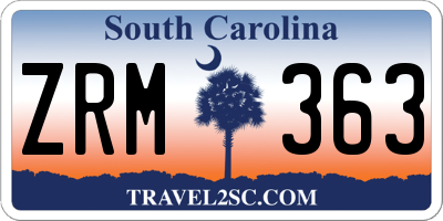 SC license plate ZRM363