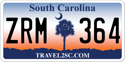 SC license plate ZRM364