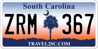 SC license plate ZRM367