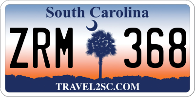SC license plate ZRM368