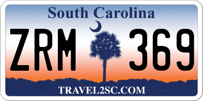 SC license plate ZRM369