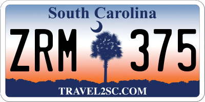 SC license plate ZRM375